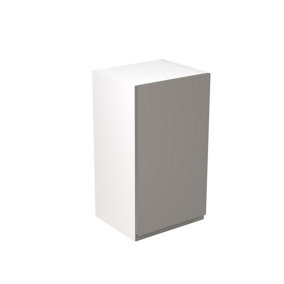 Kitchen Kit Pre-Built Dust Grey Matt Wall Unit 400mm - J-Pull Cabinet Door - Screwless Quick Build Kitchen Unit Easy Install