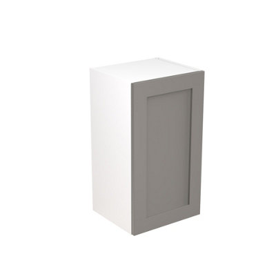 Kitchen Kit Pre-Built Dust Grey Matt Wall Unit 400mm - Shaker Cabinet Door - Screwless Quick Build Kitchen Unit Easy Install