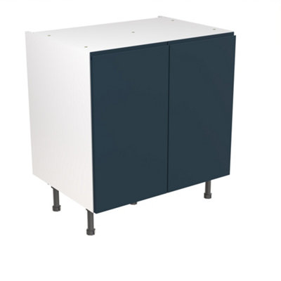 Kitchen Kit Pre-Built Indigo Blue Matt Base Unit 800mm - J-Pull Cabinet ...