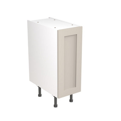 Kitchen Kit Pre-Built Light Grey Matt Base Unit 300mm - Shaker Cabinet Door - Screwless Quick Build Kitchen Unit Easy Install