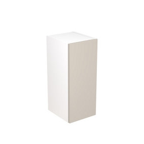 Kitchen Kit Pre-Built Light Grey Matt Wall Unit 300mm - Slab Cabinet Door - Screwless Quick Build Kitchen Unit Easy Install
