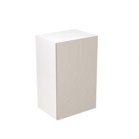 Kitchen Kit Pre-Built Light Grey Matt Wall Unit 450mm - Slab Cabinet Door - Screwless Quick Build Kitchen Unit Easy Install