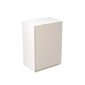 Kitchen Kit Pre-Built Light Grey Matt Wall Unit 500mm - J-Pull Cabinet Door - Screwless Quick Build Kitchen Unit Easy Install
