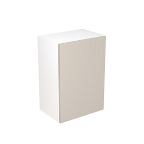 Kitchen Kit Pre-Built Light Grey Matt Wall Unit 500mm - Slab Cabinet Door - Screwless Quick Build Kitchen Unit Easy Install