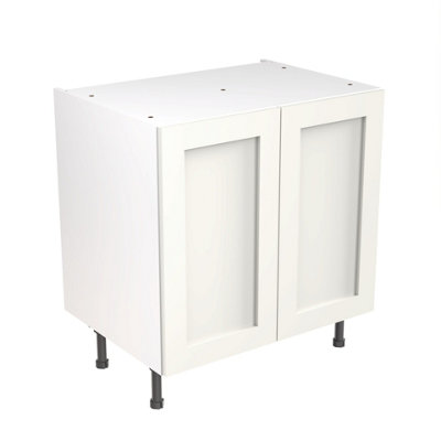 Kitchen Kit Pre-Built White Matt Base Unit 800mm - Shaker Cabinet Door ...
