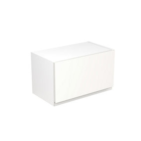 Kitchen Kit Pre-Built White Matt Wall Unit 600x360mm - Bridging Wall Cabinet J-Pull- Screwless Quick Build Unit Easy Install