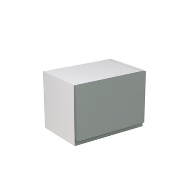 Kitchen Kit Sage Green Matt J-Pull Door Wall Mounted Bridging Unit Cabinet Handleless Soft Close Drawers Pre-Built - 500x360mm