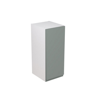 Kitchen Kit Sage Green Matt J-Pull Door Wall Mounted Unit Cabinet Handleless Soft Close Drawers Pre-Built - 300x720mm