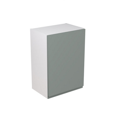 Kitchen Kit Sage Green Matt J-Pull Door Wall Mounted Unit Cabinet Handleless Soft Close Drawers Pre-Built - 500x720mm