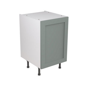 Kitchen Kit Sage Green Matt Shaker Door Base Unit Cabinet Soft Close Drawers Flatpack - 500x870mm