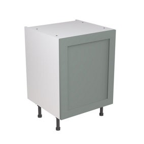Kitchen Kit Sage Green Matt Shaker Door Base Unit Cabinet Soft Close Drawers Flatpack - 600x870mm