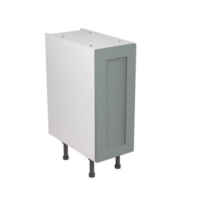 Kitchen Kit Sage Green Matt Shaker Door Base Unit Cabinet Soft Close Drawers Pre-Built - 300x870mm