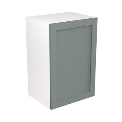 Kitchen Kit Sage Green Matt Shaker Door Boiler Housing Wall Unit Cabinet Soft Close Drawers Flatpack - 600x900mm