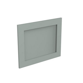 Kitchen Kit Sage Green Matt Shaker Door Integrated Extractor Door Flatpack Unit - 490x596mm