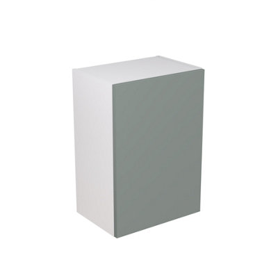 Kitchen Kit Sage Green Matt Slab Door Wall Mounted Unit Cabinet Soft Close Drawers Flatpack - 500x720mm