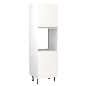 Kitchen Kit Single Oven Tall Housing Unit 600mm w/ J-Pull Cabinet Door - Super Gloss White