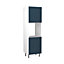 Kitchen Kit Single Oven Tall Housing Unit 600mm w/ Shaker Cabinet Door - Ultra Matt Indigo Blue