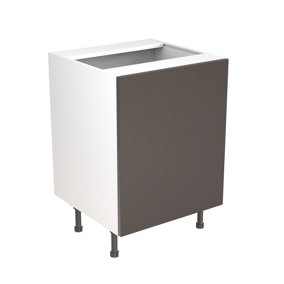 Kitchen Kit Sink Housing Base Unit 600mm w/ Slab Cabinet Door - Ultra Matt Graphite