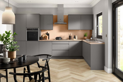 Kitchen Kit Slimline Appliance Door 446mm J-Pull - Ultra Matt Dust Grey