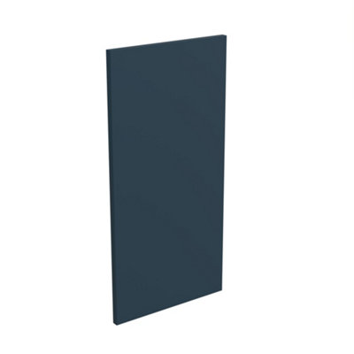 Kitchen Kit Wall End Panel 800mm Slab - Ultra Matt Indigo Blue | DIY at B&Q