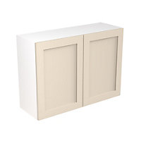 Kitchen Kit Wall Unit 1000mm w/ Shaker Cabinet Door - Ultra Matt Cashmere