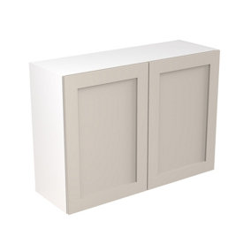 Kitchen Kit Wall Unit 1000mm w/ Shaker Cabinet Door - Ultra Matt Light Grey