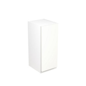 Kitchen Kit Wall Unit 300mm w/ J-Pull Cabinet Door - Super Gloss White