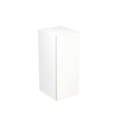Kitchen Kit Wall Unit 300mm w/ Slab Cabinet Door - Super Gloss White