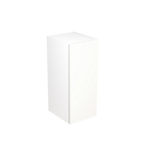 Kitchen Kit Wall Unit 300mm w/ Slab Cabinet Door - Super Gloss White