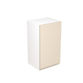 Kitchen Kit Wall Unit 400mm w/ J-Pull Cabinet Door - Super Gloss Cashmere