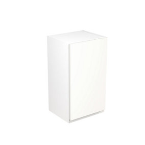 Kitchen Kit Wall Unit 400mm w/ J-Pull Cabinet Door - Super Gloss White