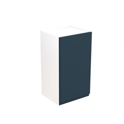Kitchen Kit Wall Unit 400mm w/ J-Pull Cabinet Door - Ultra Matt Indigo Blue