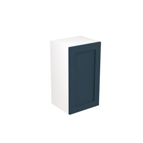 Kitchen Kit Wall Unit 400mm w/ Shaker Cabinet Door - Ultra Matt Indigo Blue