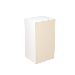 Kitchen Kit Wall Unit 400mm w/ Slab Cabinet Door - Super Gloss Cashmere