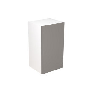 Kitchen Kit Wall Unit 400mm w/ Slab Cabinet Door - Super Gloss Dust Grey