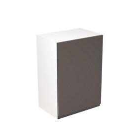 Kitchen Kit Wall Unit 500mm w/ J-Pull Cabinet Door - Super Gloss Graphite