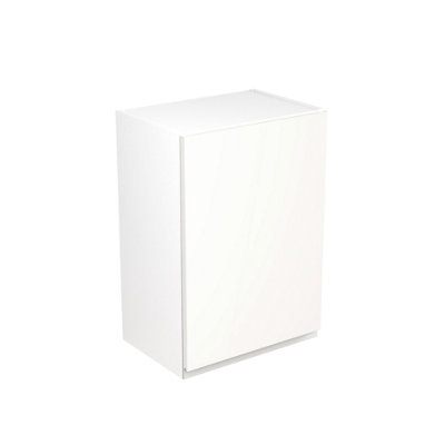 Kitchen Kit Wall Unit 500mm w/ J-Pull Cabinet Door - Super Gloss White ...