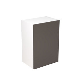 Kitchen Kit Wall Unit 500mm w/ Slab Cabinet Door - Super Gloss Graphite