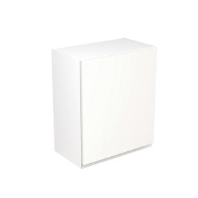 Kitchen Kit Wall Unit 600mm w/ J-Pull Cabinet Door - Super Gloss White