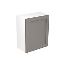 Kitchen Kit Wall Unit 600mm w/ Shaker Cabinet Door - Ultra Matt Dust Grey