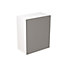 Kitchen Kit Wall Unit 600mm w/ Slab Cabinet Door - Super Gloss Dust Grey