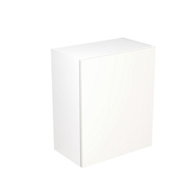 Kitchen Kit Wall Unit 600mm w/ Value Slab Cabinet Door - Standard Matt White