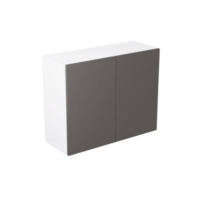 Kitchen Kit Wall Unit 900mm w/ Slab Cabinet Door - Ultra Matt Graphite