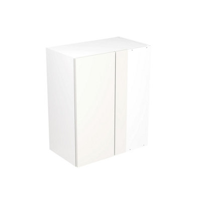Kitchen Kit Wall Unit Blind Corner 600mm w/ Value Slab Cabinet Door - Standard Matt White