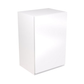 Kitchen Kit White Gloss J-Pull Door Boiler Housing Wall Unit Cabinet Handleless Soft Close Flatpack - 600x900mm