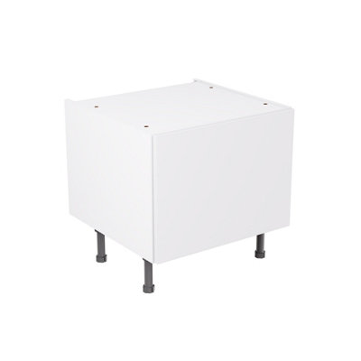 Kitchen Kit White Gloss Slab Door Belfast Sink Base Unit Cabinet Soft Close Flatpack - 600x455mm