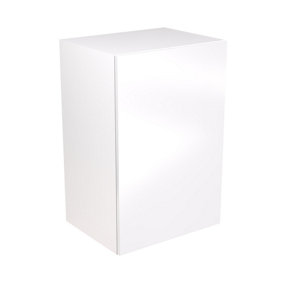 Kitchen Kit White Gloss Slab Door Boiler Housing Wall Unit Cabinet Soft Close Flatpack - 600x900mm