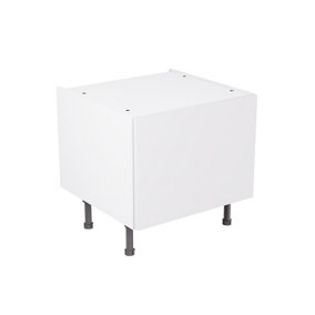 Kitchen Kit White Matt Value Slab Door Belfast Sink Base Unit Cabinet Handleless Soft Close Flatpack - 600x455mm