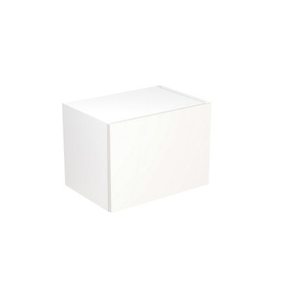 Kitchen Kit White Matt Value Slab Door Wall Mounted Short Bridging Unit Cabinet Handleless Soft Close Pre-Built - 500x288mm