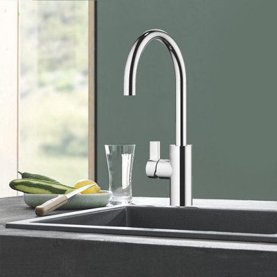 Kitchen Mixer Modern Tap Chrome Finish 54 99 At B Q   Kitchen Mixer Modern Tap Chrome Finish~5060901376708 01c MP